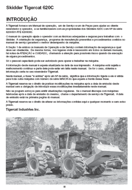 Tigercat 620C Skidder Service Repair Manual (6200501-6205000)