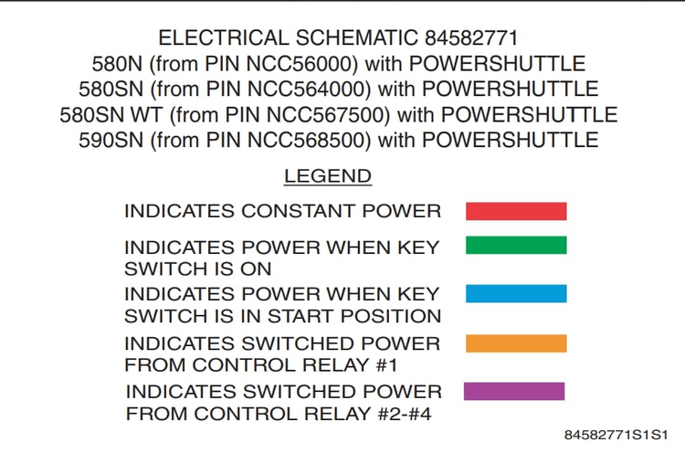 Case Loader 580N, 580SN, 580SNWT, 590SN Electrical Schematic Manual PDF