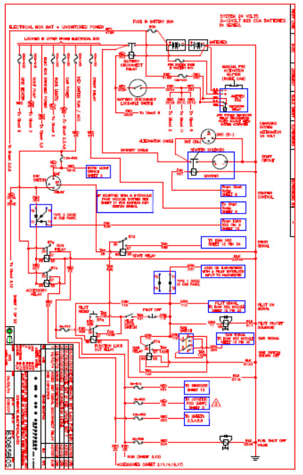 Tigercat 845D Feller Buncher Electrical Schematic Manual (84512501-84513000, 845x2501-845x2600)
