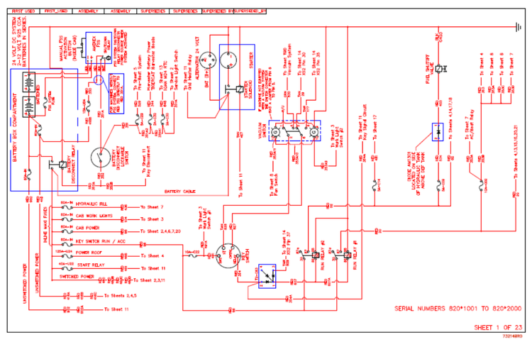 Tigercat 820D Feller Buncher Electrical Schematic Manual (82011001-82012000)