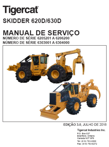 Tigercat 620D Skidder Service Repair Manual (6205201-6206200)