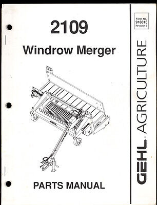 2109 Gehl Windrow Merger Parts Manual – OEM Replacement Parts Catalog