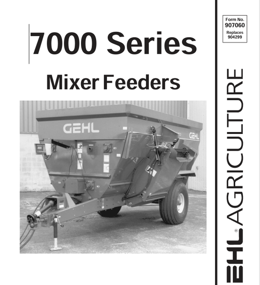 GEHL 7000 Mixed Feeders (907060A) Operator Manual PDF Download