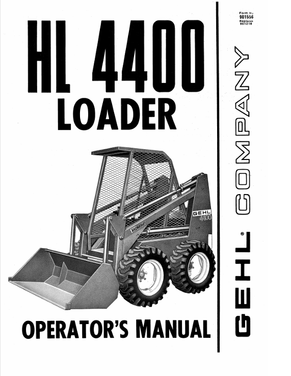 GEHL HL 4400 LOADER (901556) OPERATOR MANUAL PDF DOWNLOAD