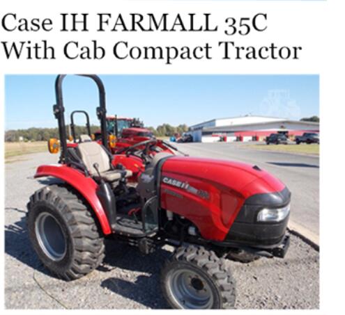 CASE IH FARMALL 35C WITH CAB COMPACT TRACTOR OPERATOR’S MANUAL - PDF FILE
