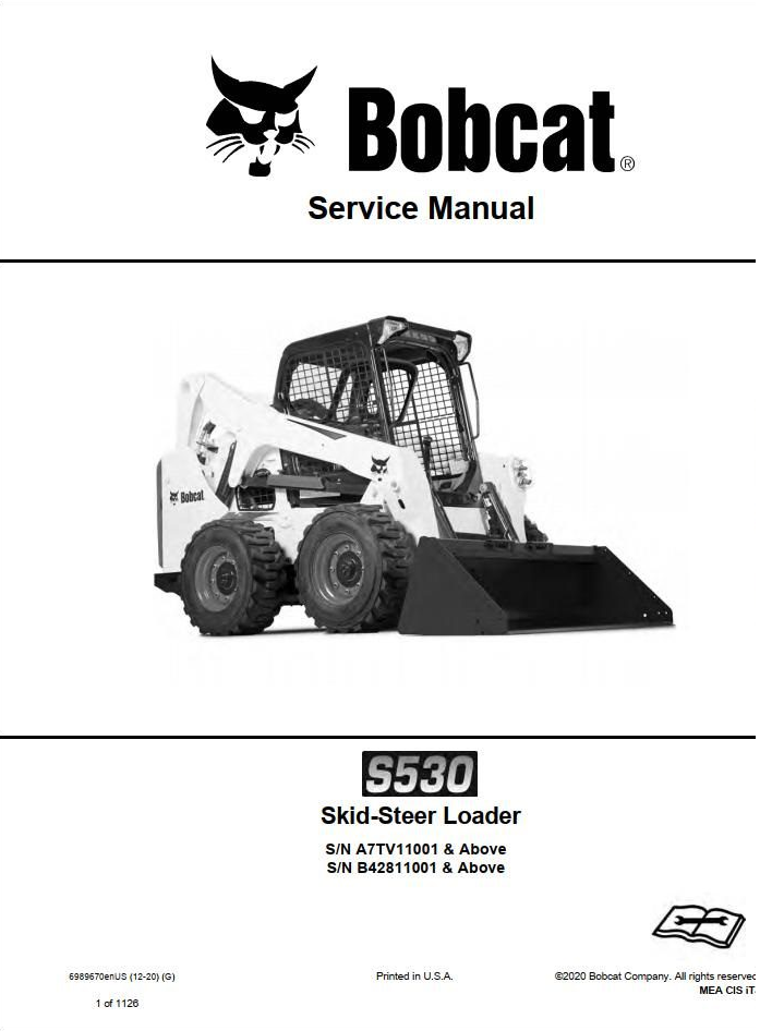 Bobcat Skid-Steer Loader S530 Service Manual PDF