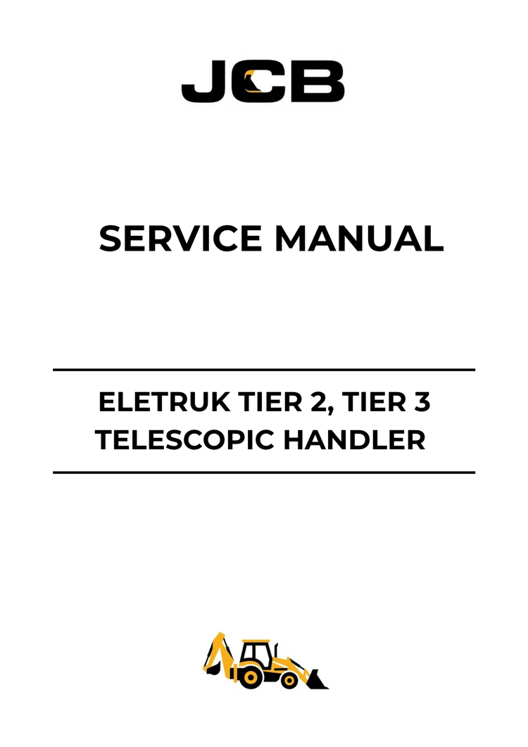 JCB Eletruk Tier 2, Tier 3 Telescopic Handler Service Manual 9803/9510-08 PDF