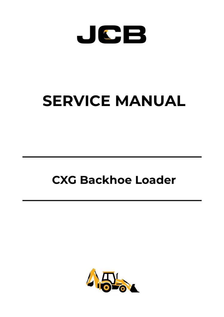 JCB 3CXG Backhoe Loader Service Manual 9813-4250 PDF Download