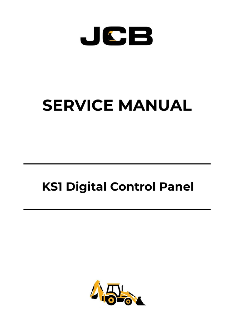 JCB KS1 Digital Control Panel Service Manual 9803-9980 PDF Download