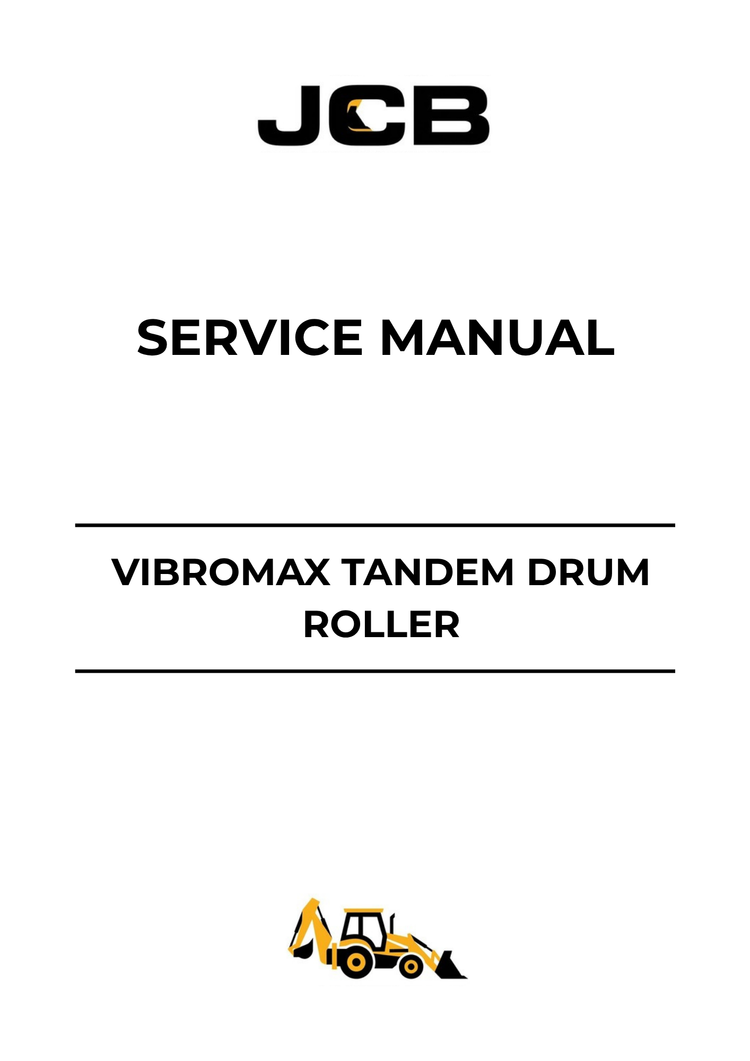 JCB Vibromax Tandem Drum Roller Service Manual SM70501 PDF – Complete Repair & Maintenance Guide