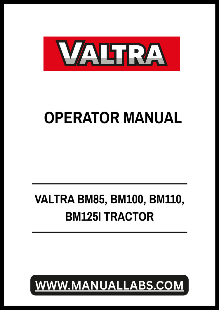 VALTRA BM85, BM100, BM110, BM125I Tractor Operator Manual