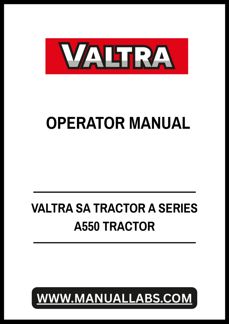 VALTRA SA Tractor A Series A550 Tractor Operator Manual – Complete Guide