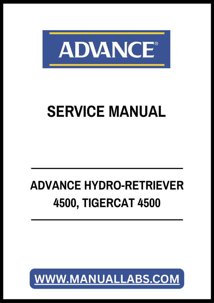 ADVANCE HYDRO-RETRIEVER 4500, TIGERCAT 4500 SERVICE MANUAL