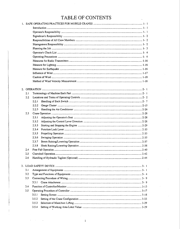 Kobelco CK1000 II Crane Operator Manual PDF Download