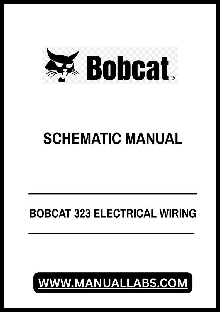 BOBCAT 323 ELECTRICAL WIRING SCHEMATIC MANUAL V-0977 - PDF FILE