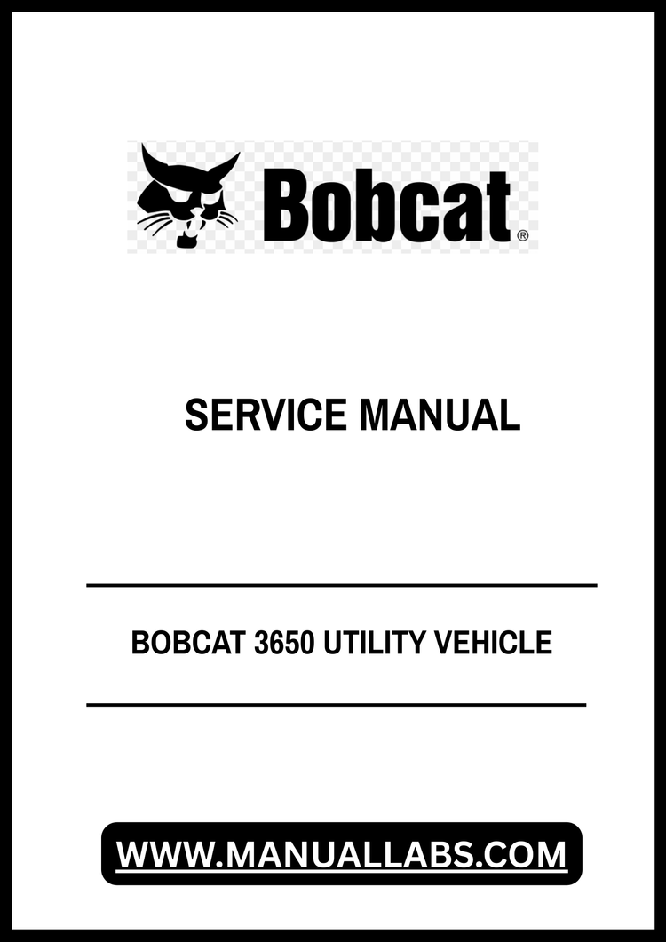 BOBCAT 3650 UTILITY VEHICLE SERVICE MANUAL B3C311001 - PDF FILE