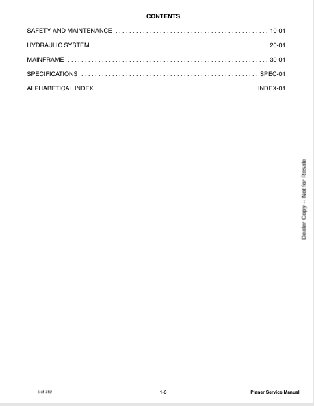 BOBCAT 14, 18, 24, 40PSL, 48PSL PLANER (6901087ENUS) SERVICE MANUAL PDF FILE