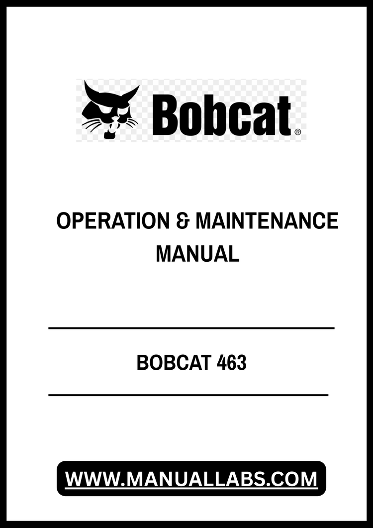BOBCAT 463 OPERATION & MAINTENANCE MANUAL 6903710 - PDF FILE
