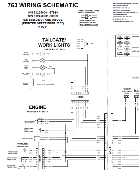 BOBCAT 763 WIRING ELECTRICAL SCHEMATIC MANUAL - PDF FILE
