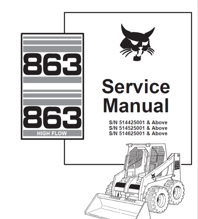 BOBCAT 863, 863 HIGH FLOW SERVICE MANUAL 6900648 - PDF FILE