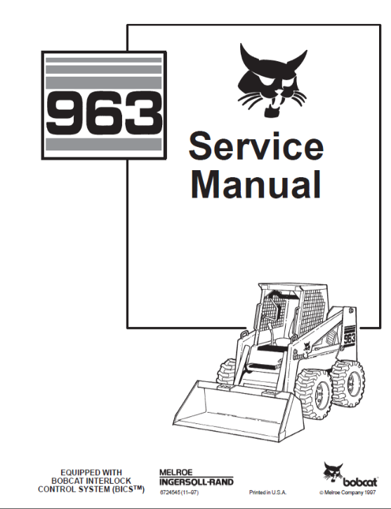 BOBCAT 963 SERVICE MANUAL 6724545 - PDF FILE