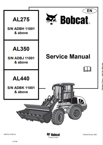 BOBCAT AL275, AL350, AL440 SERVICE MANUAL (4950152) - PDF FILE