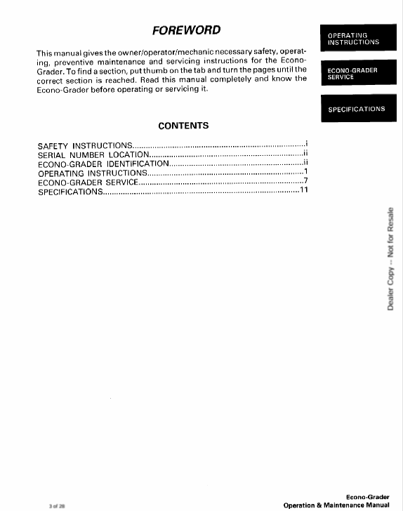 BOBCAT ECONO GRADER (6720895) OPERATION & MAINTENANCE MANUAL PDF FILE