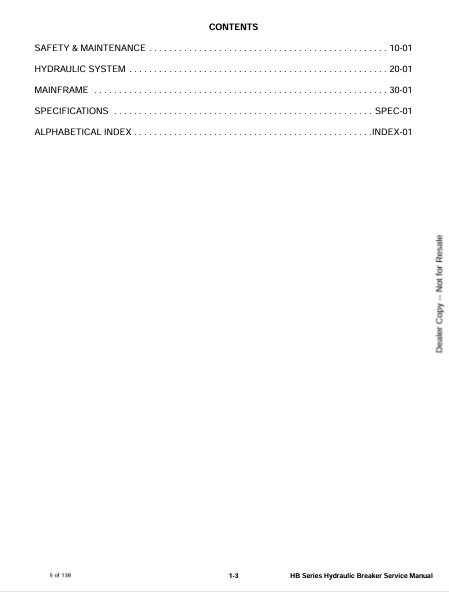 BOBCAT HB HYDRAULIC BREAKER (6904105) SERVICE MANUAL PDF DOWNLOAD
