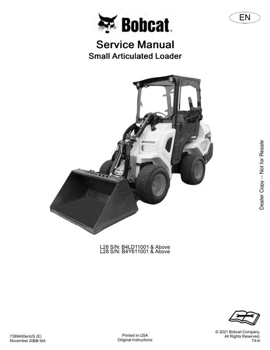L28 B4LD11001 B4Y611001 & Up Service Information 7389400 - PDF