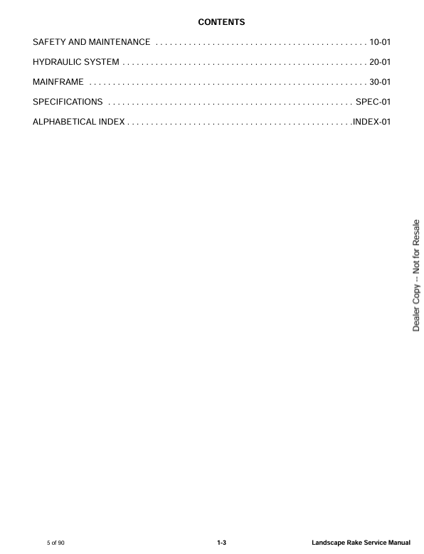 BOBCAT LANDSCAPE RAKE (6900890) SERVICE MANUAL PDF FILE