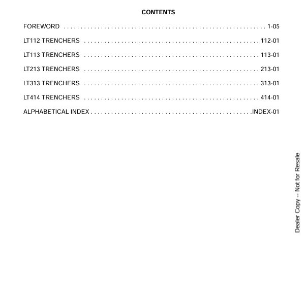 BOBCAT LT112, MX112, LT113, LT213, LT313, LT414 TRENCHER (6903853) SERVICE MANUAL PDF DOWNLOAD