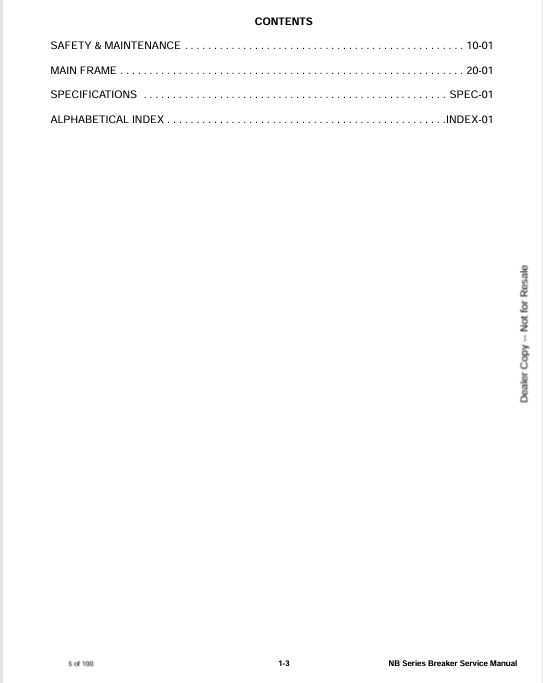 BOBCAT NB SERIES NITROGEN BREAKER (7357566) SERVICE MANUAL PDF DOWNLOAD