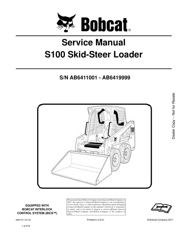 S100 AB6411001 AB6419999 Service Information 6987131 - PDF