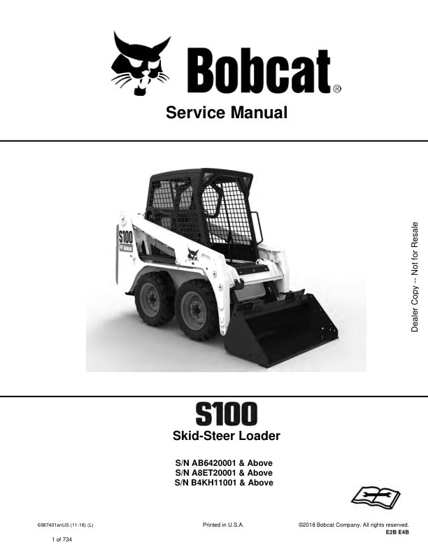 S100 AB6420001 A8ET20001 B4KH11001 & Up Service Information 6987401