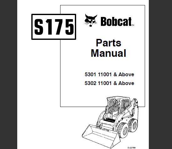 BOBCAT S175 SKID STEER LOADER PARTS CATALOG MANUAL - PFD FILE