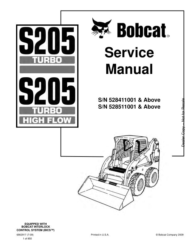 S205 528411001 528511001 & Up Service Information 6902917 - PDF