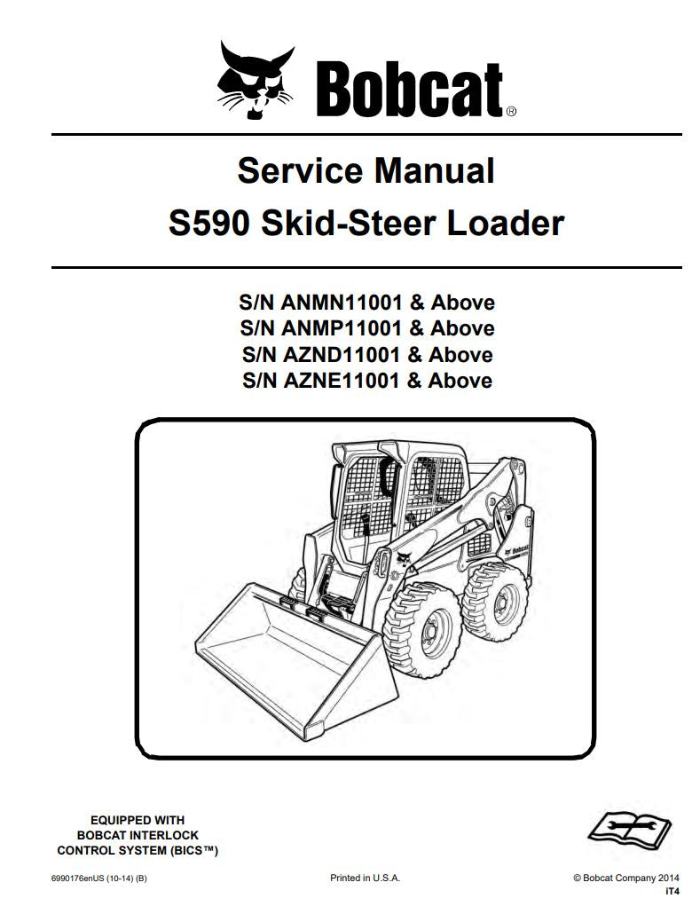 BOBCAT S590 ANMN11001 ANMP11001 AZND11001 AZNE11001 & Up Service PDF 6990176