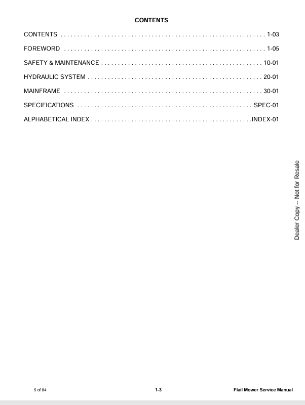 BOBCAT SL-FM60, SL-FM85, SL-FM105 FLAIL MOWER (7362783ENUS) SERVICE MANUAL PDF FILE