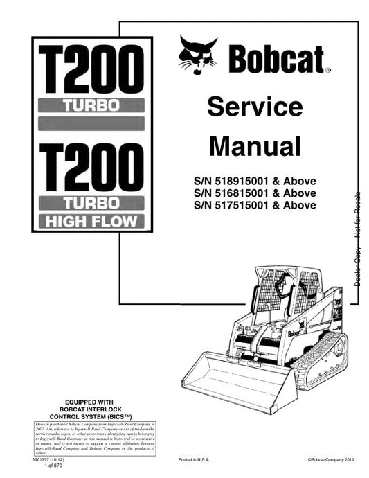 T200 518915001 516815001 517515001 & Up Service Repair PDF 6901397