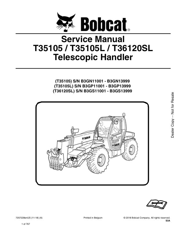 T35105 T35105L T36120SL Technical Information 7257228 (11-18) PDF