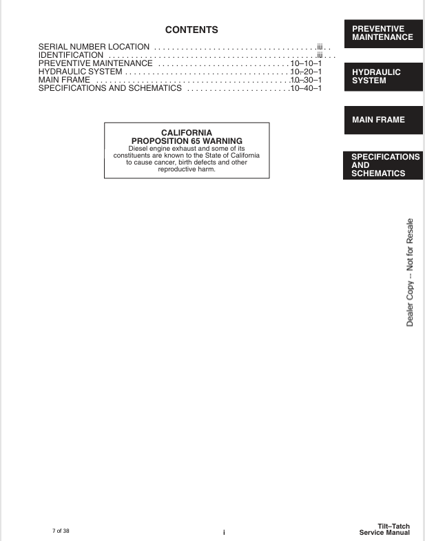 BOBCAT TILT-TATCH (6900887) SERVICE MANUAL PDF DOWNLOAD