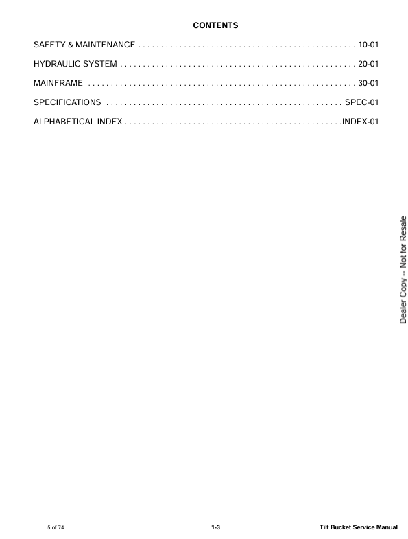 BOBCAT TILT BUCKET (6989444) SERVICE MANUAL PDF DOWNLOAD