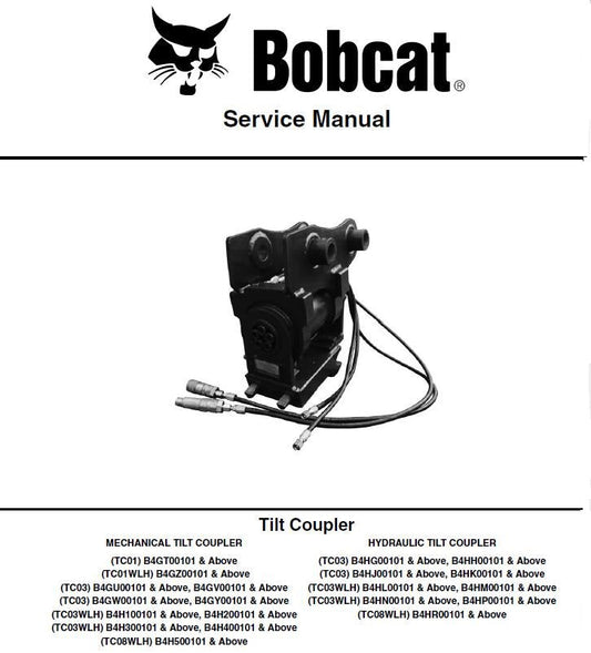 BOBCAT TILT COUPLER SERVICE REPAIR MANUAL - PFD FILE