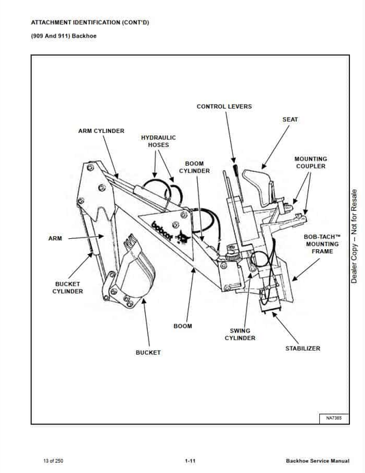 Bobcat Backhoe 607-937S Service Repair Manual PDF Download