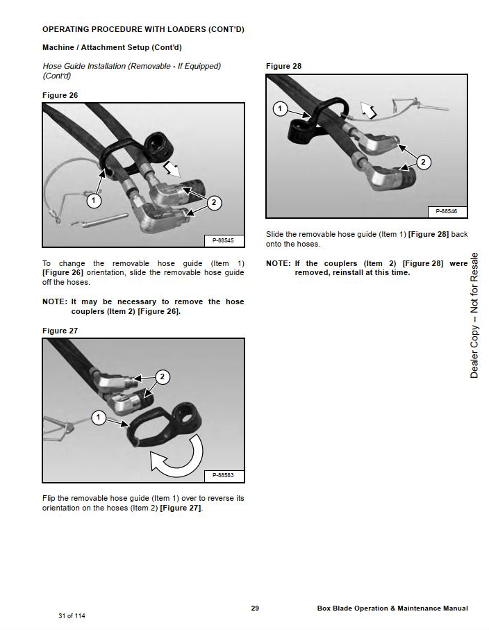 Bobcat Box Blade Operation & Maintenance Manual PDF