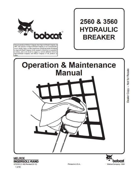 Bobcat Breaker 1250-6560 Operation and Maintenance Manual PDF