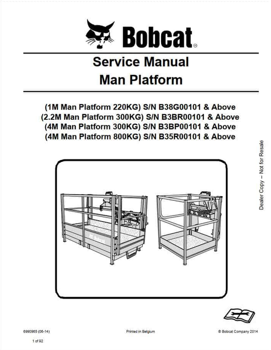 Bobcat Chipper WC-5A, 8A, 8B Service Manual PDF