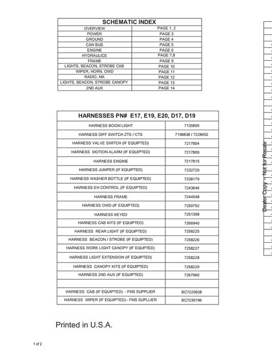 Bobcat E20Z Compact Excavator Electrical & Hydraulic Diagram PDF