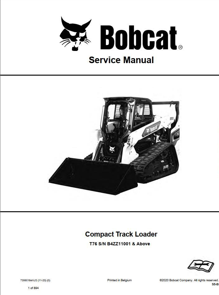 Bobcat Compact Track Loader T76 Service Manual PDF