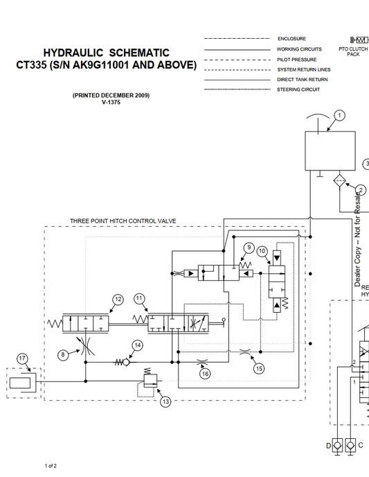 Bobcat CT335 Compact Tractor Hydraulic & Electrical Schematic Manual PDF